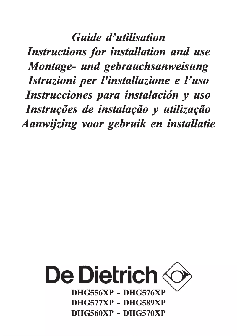 Image de la première page du manuel de l'appareil DHG577XP