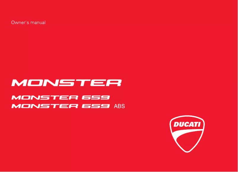 Page 1 of the manual User Manual Ducati Monster 659 (2012)