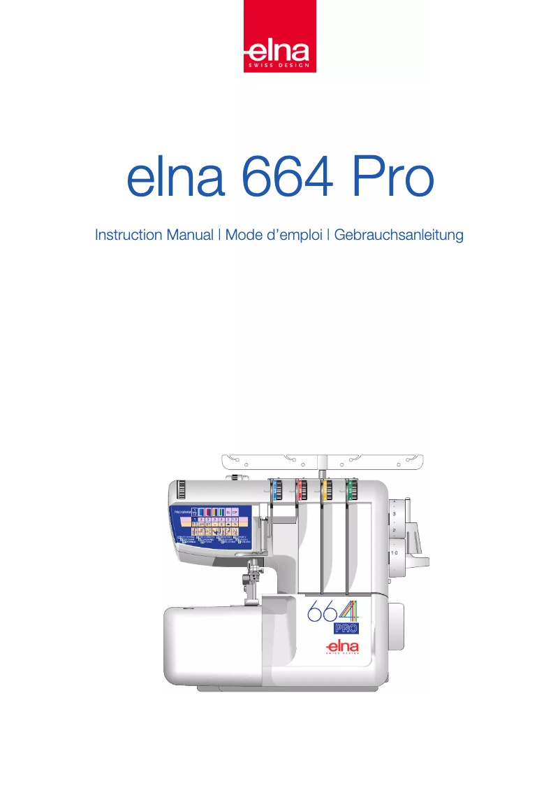 Página 1 del manual Manual de usuario Elna 664 Pro