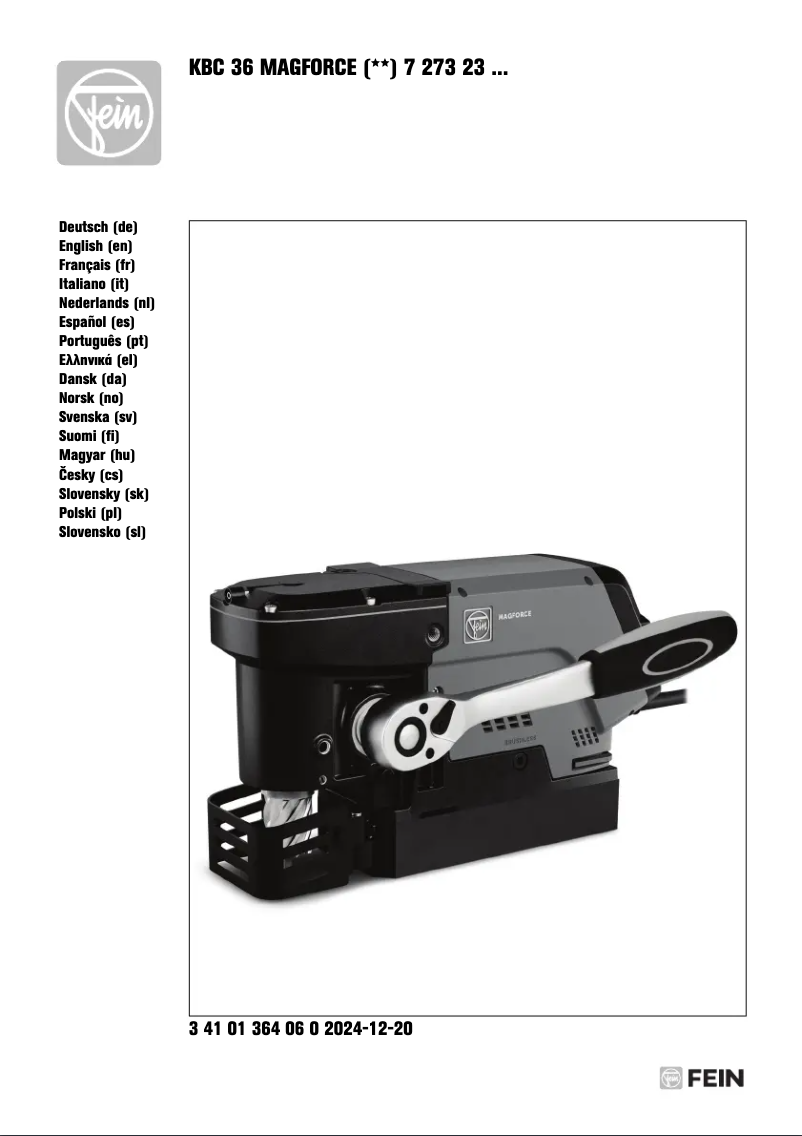 Image de la première page du manuel de l'appareil KBC 36 MAGFORCE