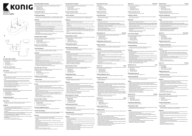 Page 1 de la notice Manuel utilisateur Konig KN-AMP25