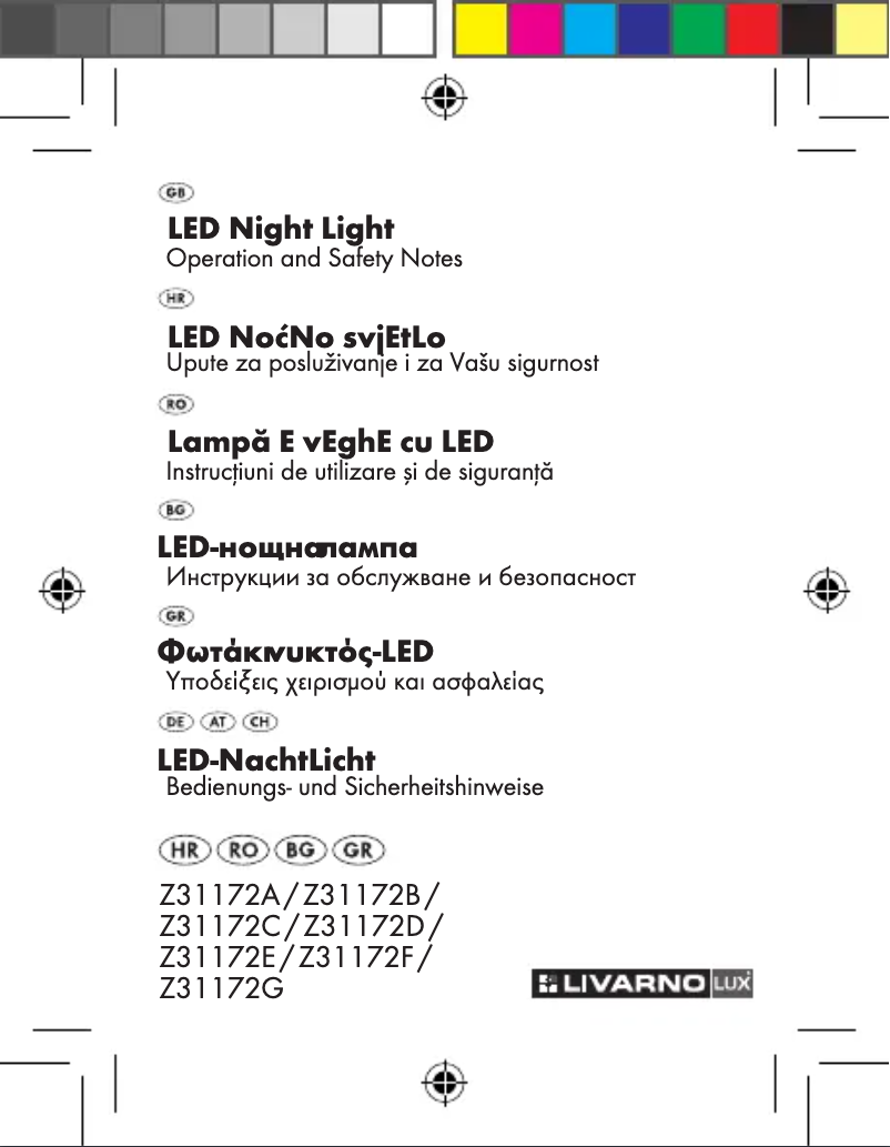Page 1 de la notice Manuel utilisateur Livarno Lux Z31172