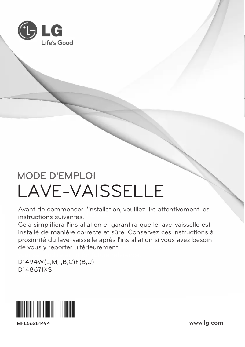 Página 1 del manual Manual de usuario LG D14867IXS