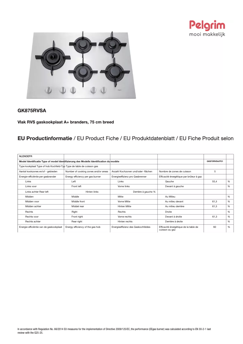 Imagen de la primera página del manual del dispositivo GK875RVSA