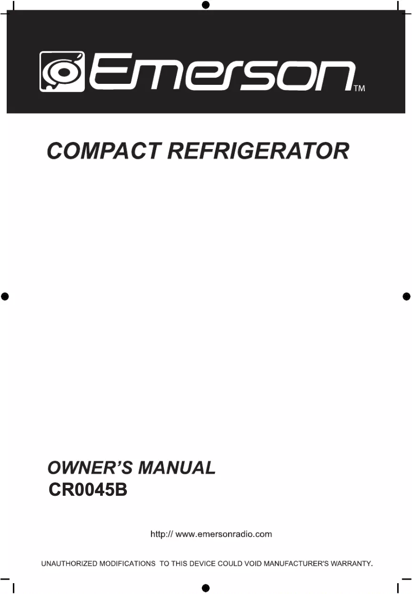 Page n°1 - Manuel utilisateur Emerson CR0045B