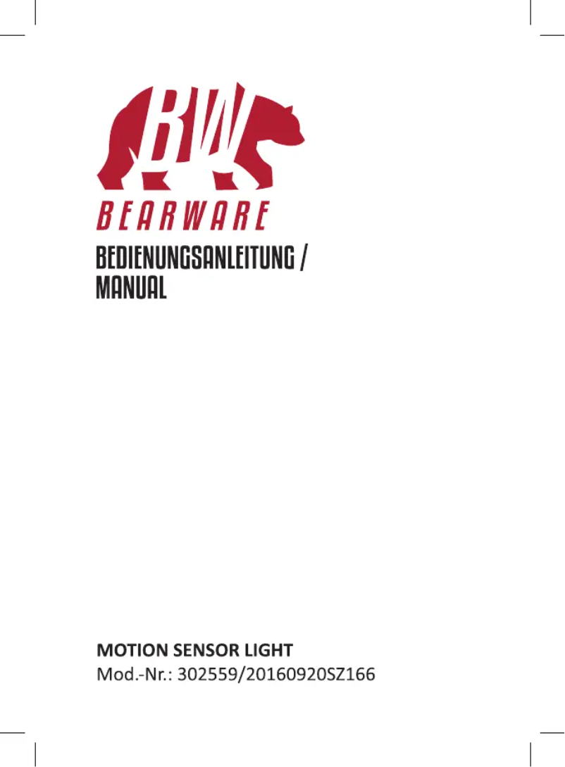 Page n°1 - Manuel utilisateur Bearware 302559