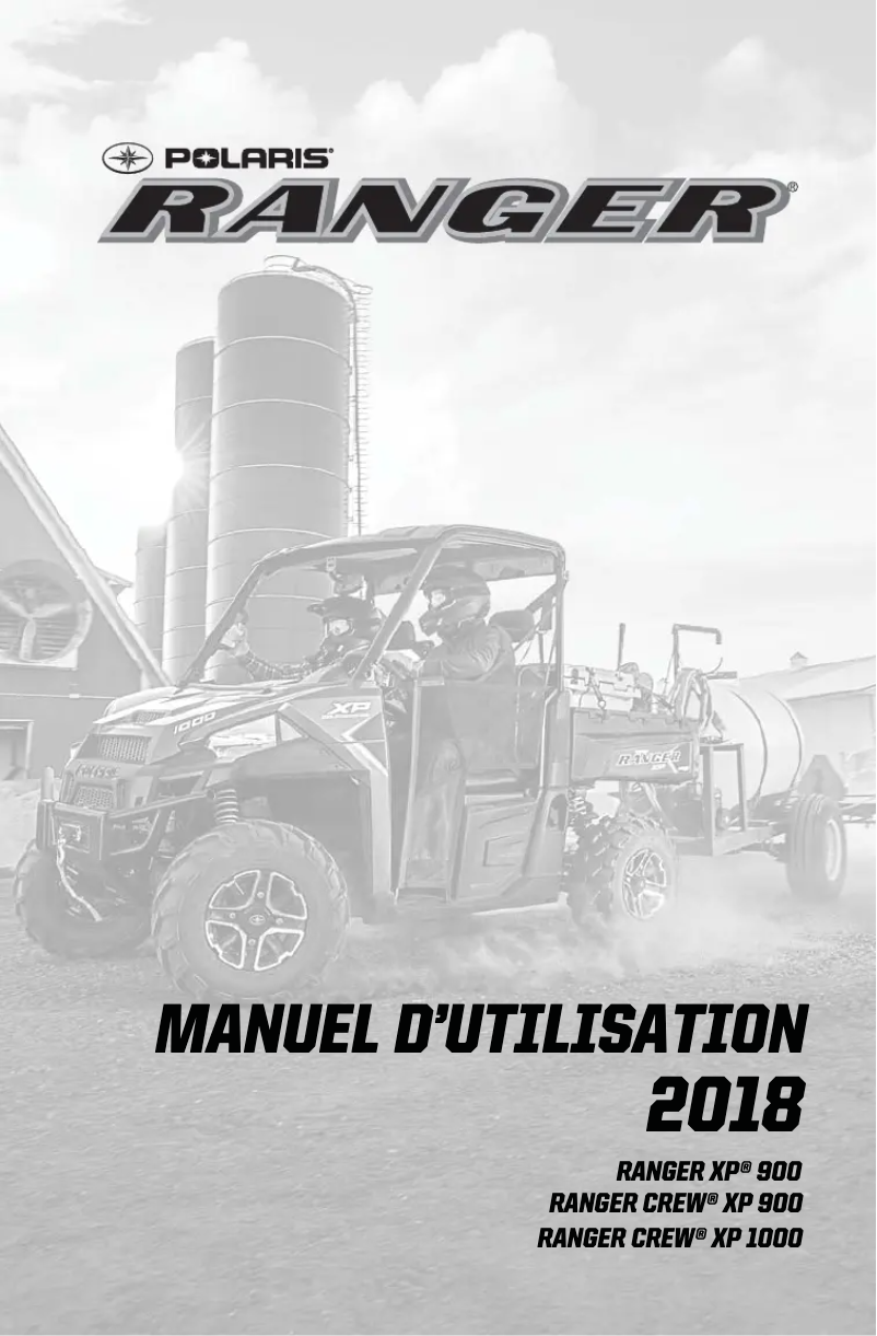 Page 1 de la notice Manuel utilisateur Polaris Ranger CREW XP 1000 (2018)