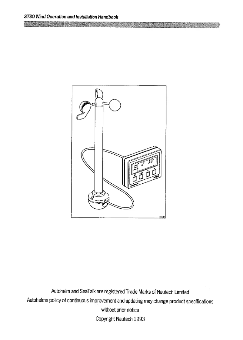 Image de la première page du manuel de l'appareil ST30 Wind