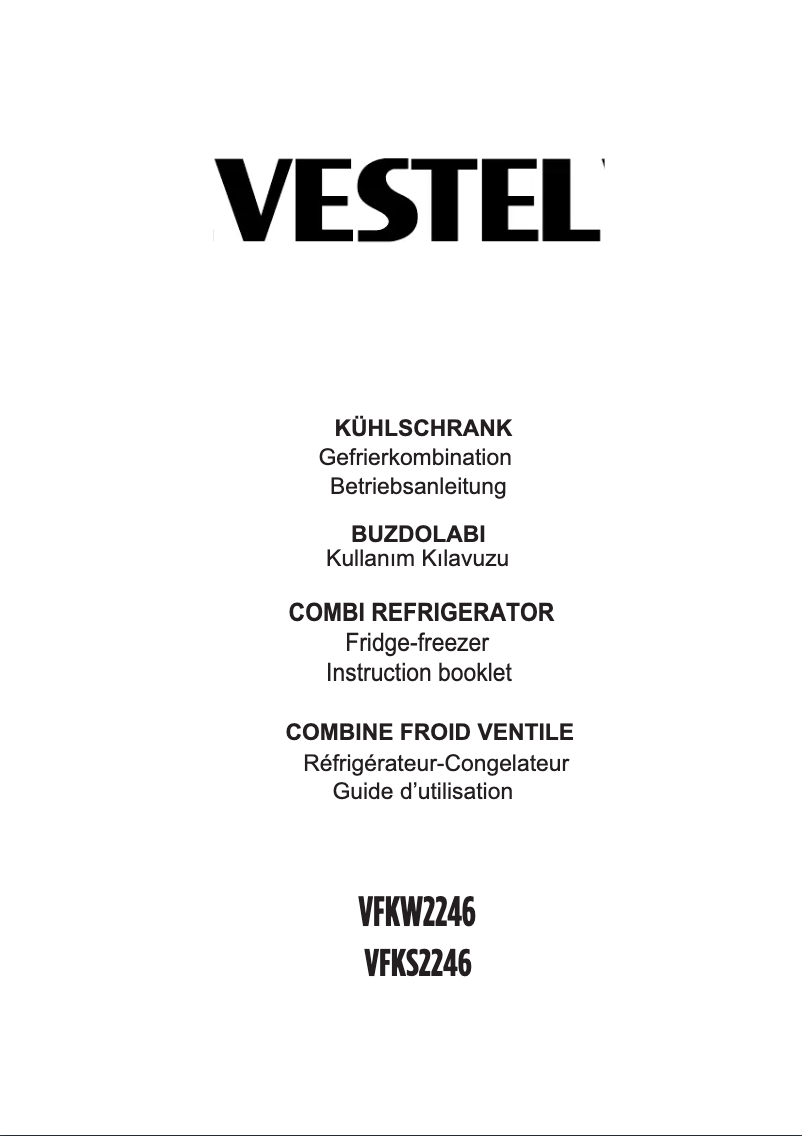 Page 1 de la notice Manuel utilisateur Vestel VFKS2246