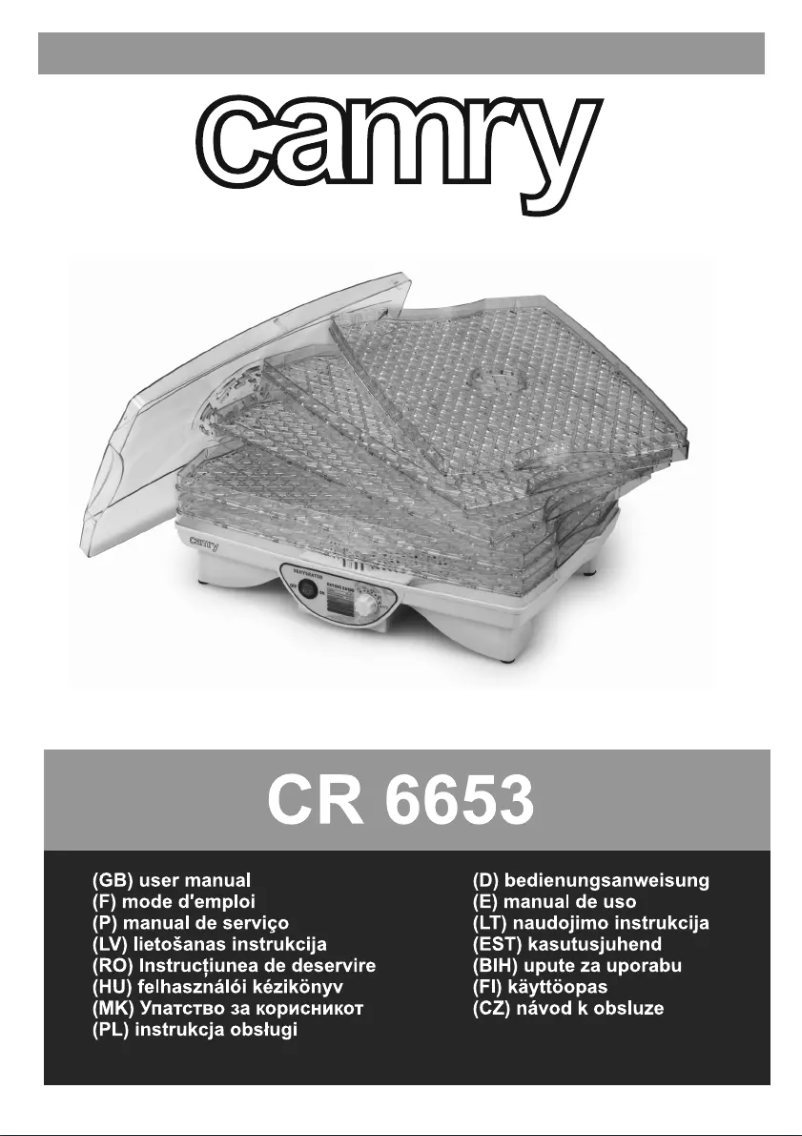 Page n°1 - Manuel utilisateur Camry CR 6653