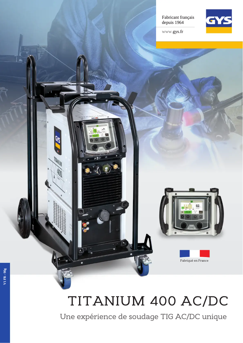 Page 1 de la notice Brochure GYS TIG Titanium 400 AC/DC