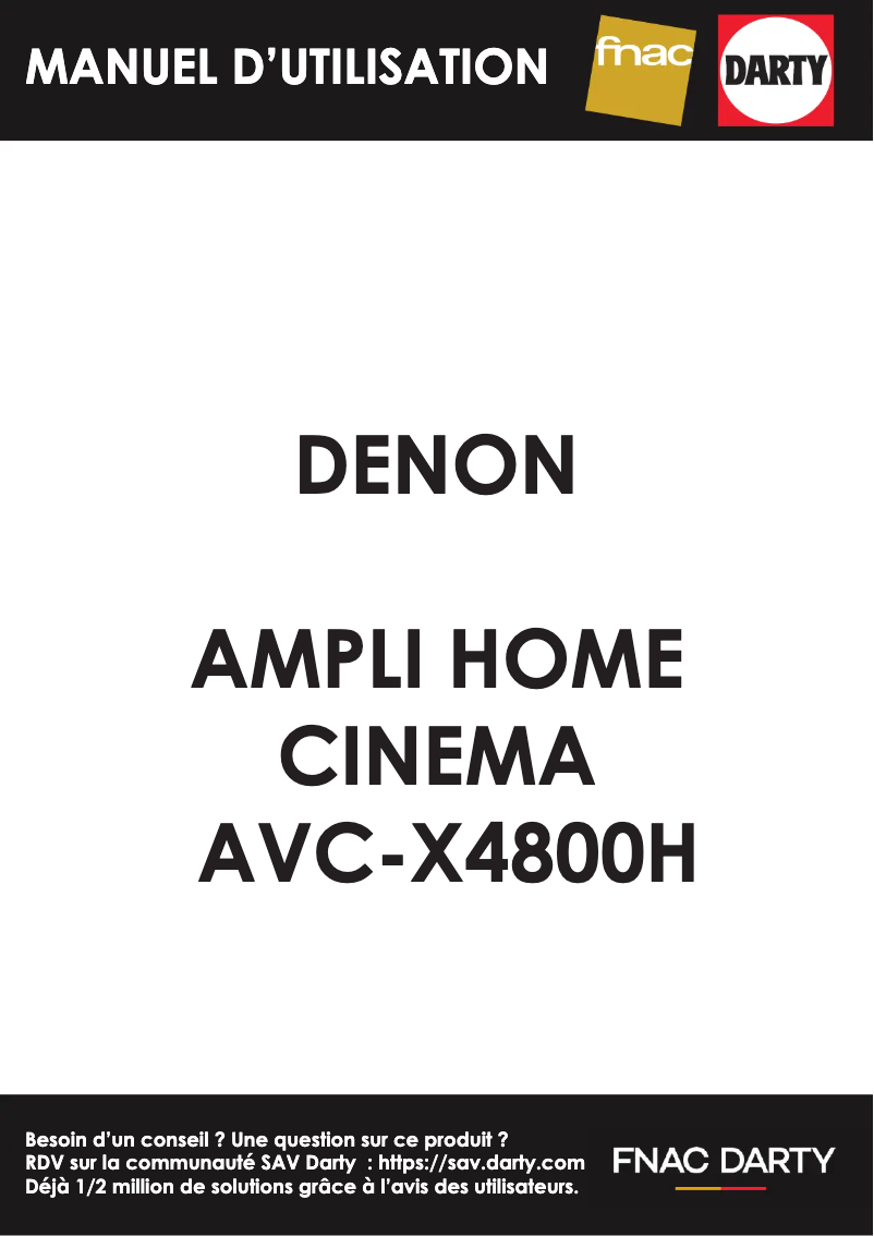 Page n°1 - Manuel utilisateur Denon AVC-X4800H