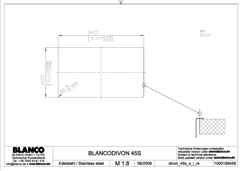 Page 1 de la notice Manuel utilisateur BLANCO DIVON 45 S-IF