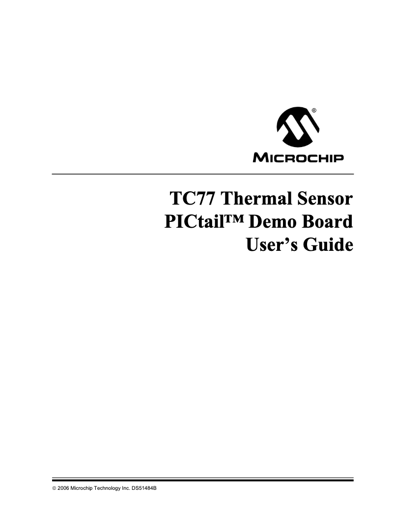 Página 1 del manual Manual de usuario Microchip TC77