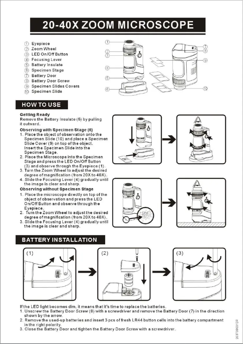 Page n°1 - Manuel utilisateur Carson MicroBrite MM-24