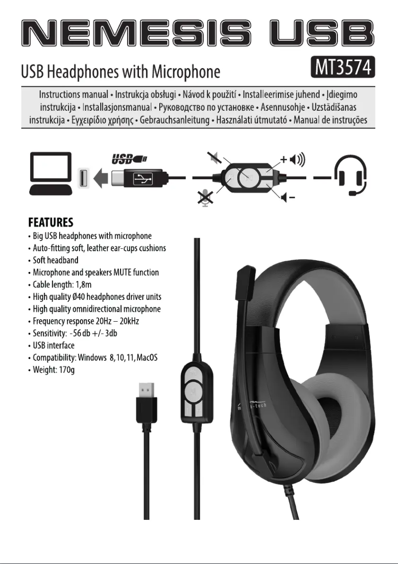 Page n°1 - Manuel utilisateur Media-Tech NEMESIS USB MT3574