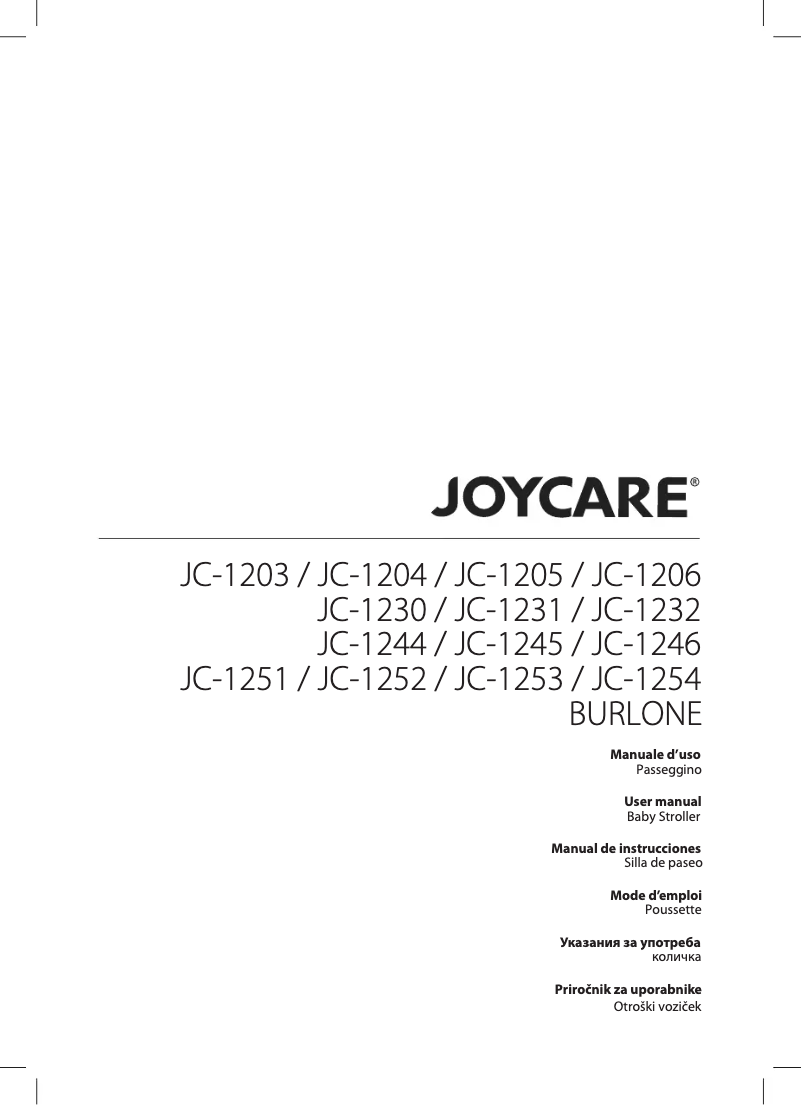 Page n°1 - Manuel utilisateur Joycare Burlone Pixel JC-1253