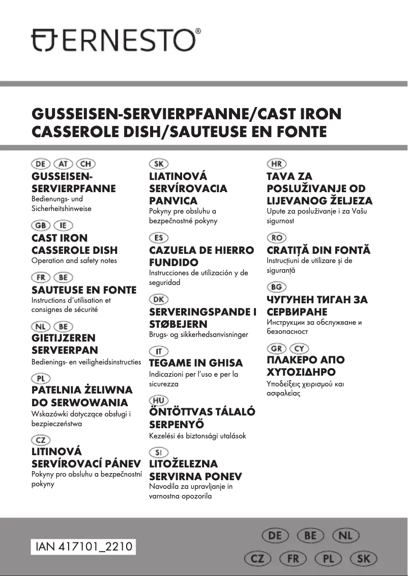 Image de la première page du manuel de l'appareil IAN 417121