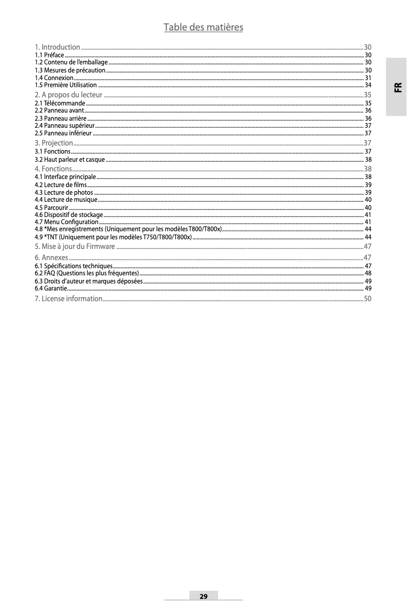 Page n°1 - Manuel utilisateur Emtec Movie Cube Theater T800