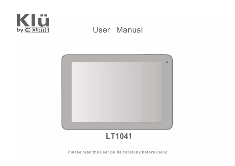 Page n°1 - Manuel utilisateur Curtis Klü LT1041