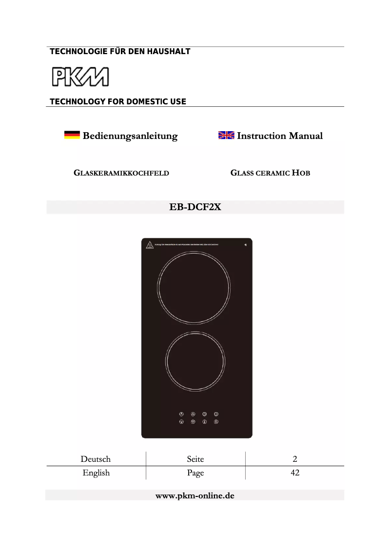 Página 1 del manual Manual de usuario PKM EB-DCF2X
