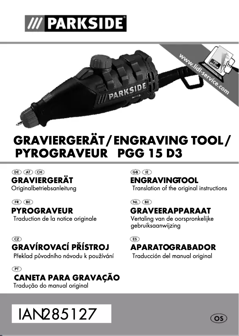 Page n°1 - Manuel utilisateur Parkside PGG 15 D3