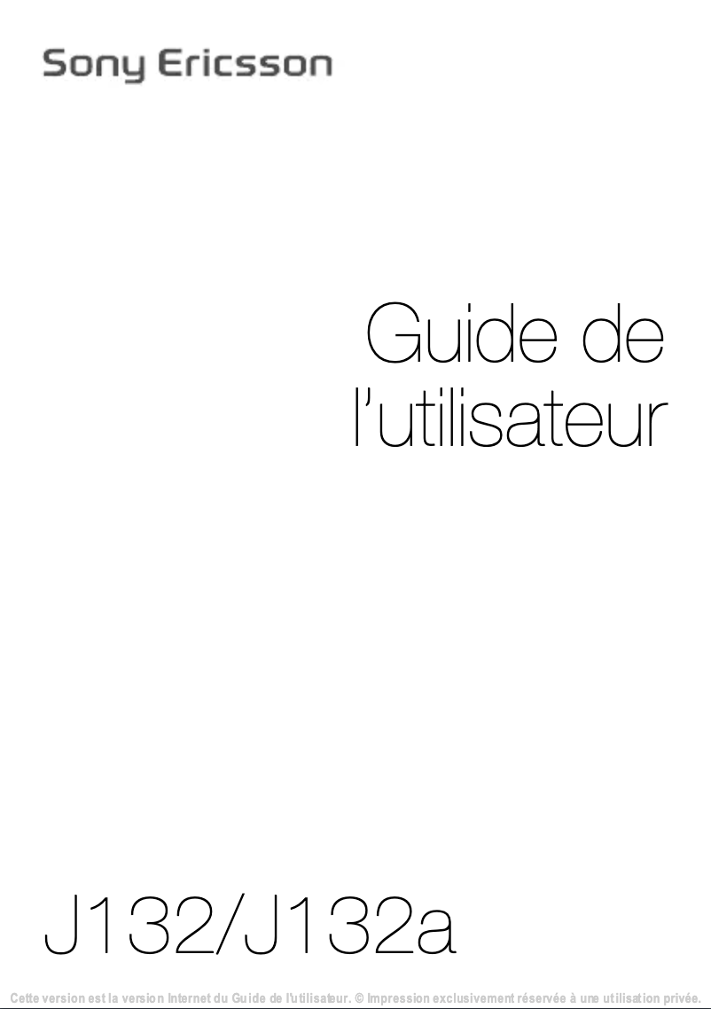 Image de la première page du manuel de l'appareil J132