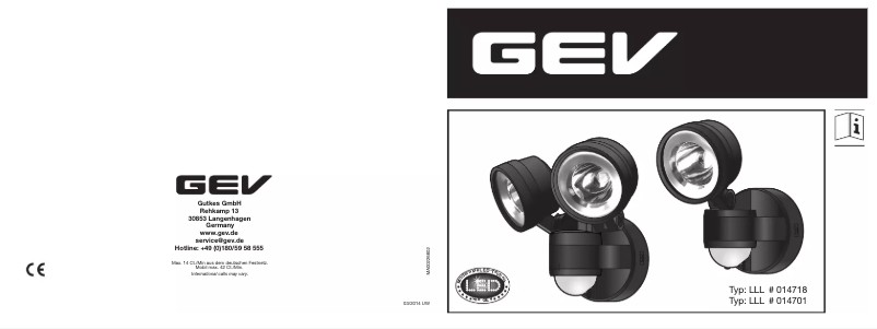 Page n°1 - Manuel utilisateur GEV LLL 14718
