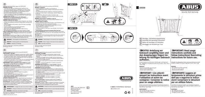 Page 1 de la notice Mode d'emploi Abus JC9330