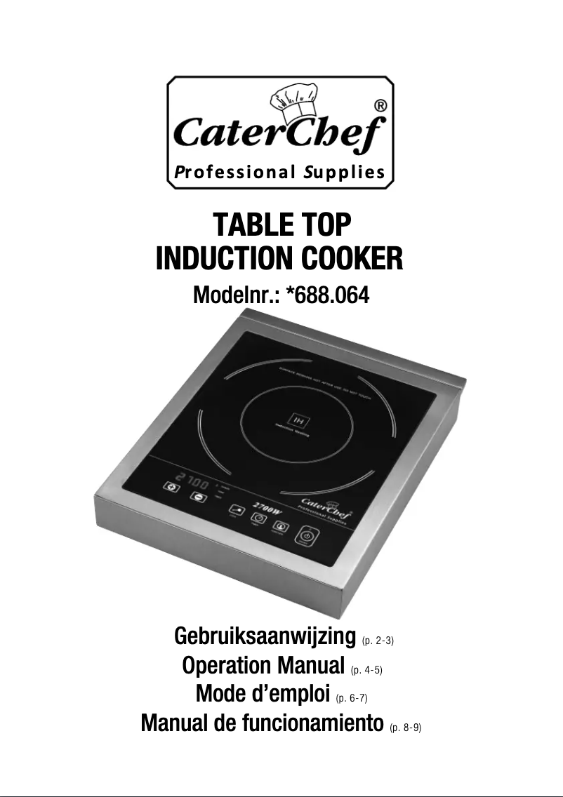 Página 1 del manual Manual de usuario CaterChef 688064