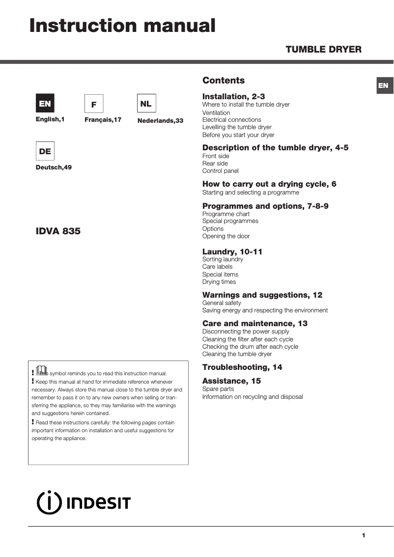 Page n°1 - Manuel utilisateur Zanussi ZRG717CW