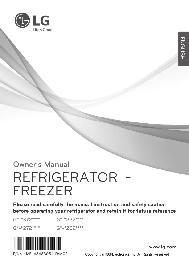 Page 1 de la notice Manuel utilisateur LG GN-C372SQCB