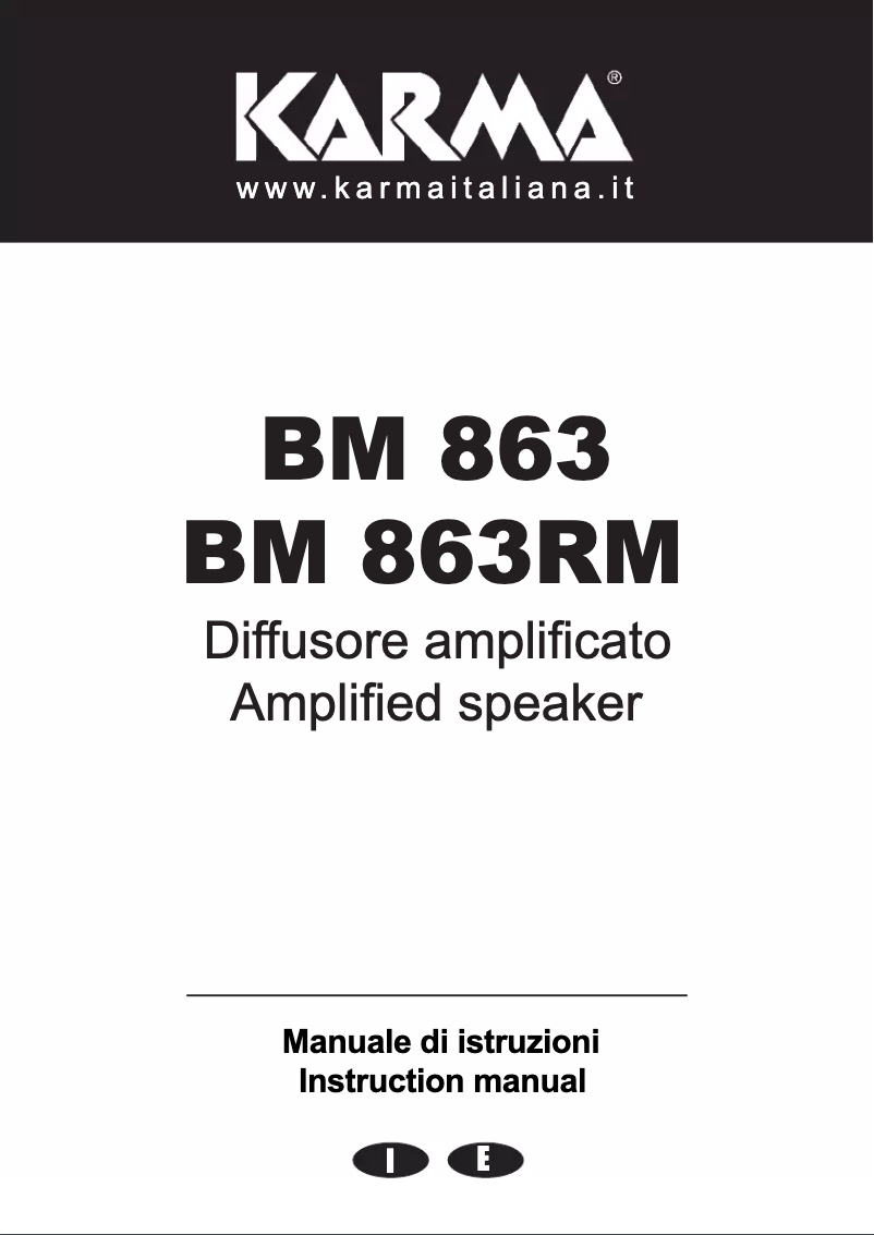 Page 1 de la notice Manuel utilisateur Karma BM 863RM