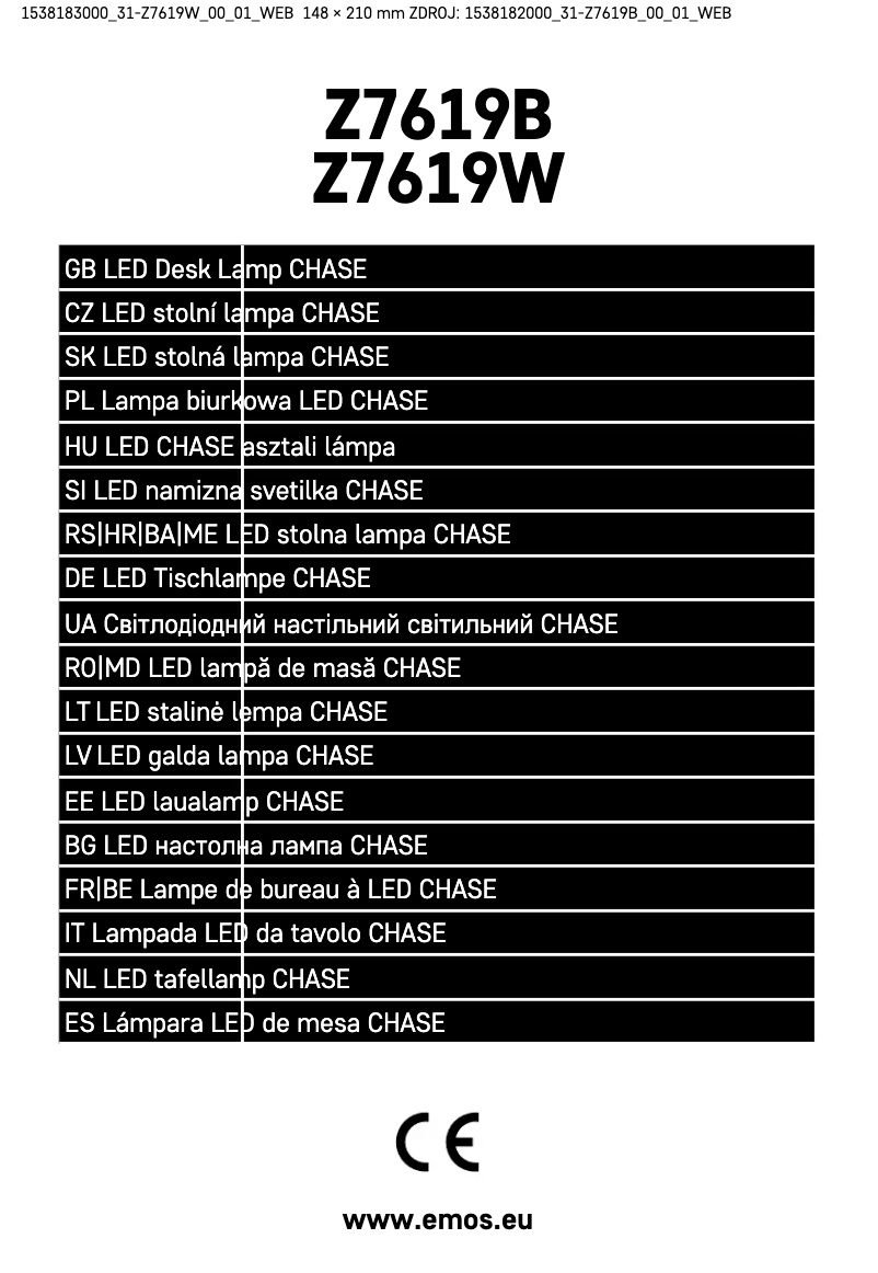 Page n°1 - Manuel utilisateur Emos Z7619W