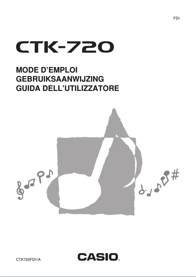 Image de la première page du manuel de l'appareil CTK-720