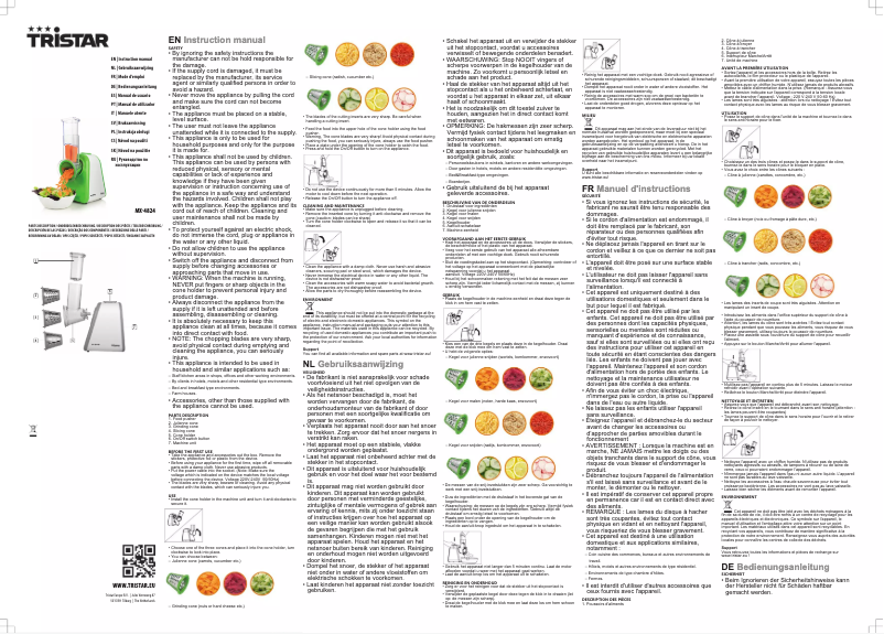 Page 1 de la notice Manuel utilisateur TriStar MX-4824