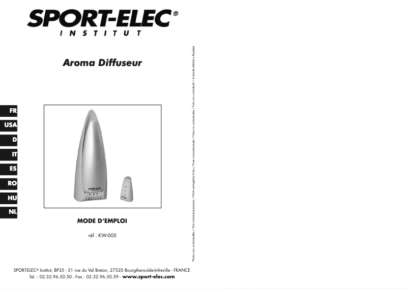 Image de la première page du manuel de l'appareil KW-005