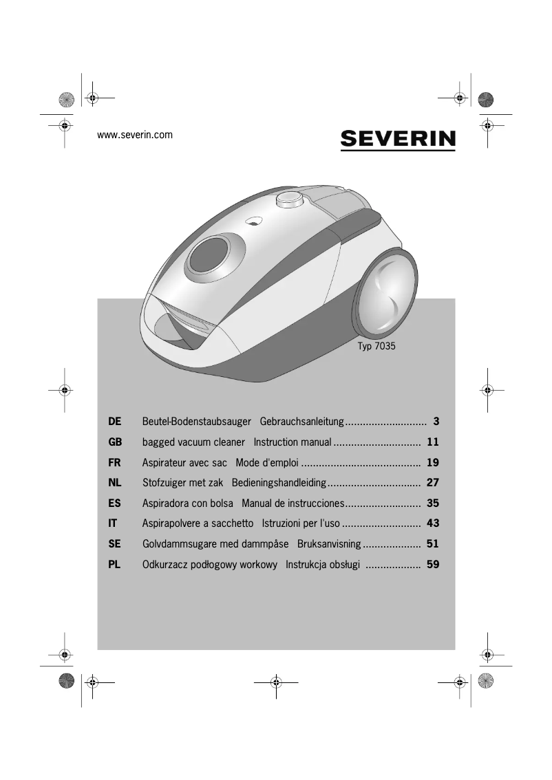 Image de la première page du manuel de l'appareil BC 7035