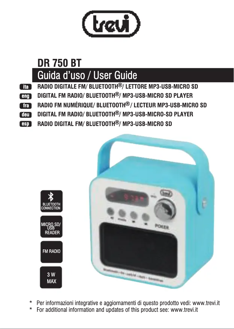 Image de la première page du manuel de l'appareil DR 750 BT