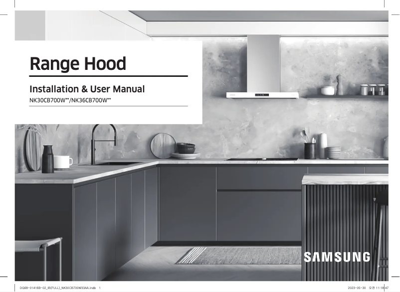 Page 1 de la notice Manuel utilisateur Samsung NK30CB700W12