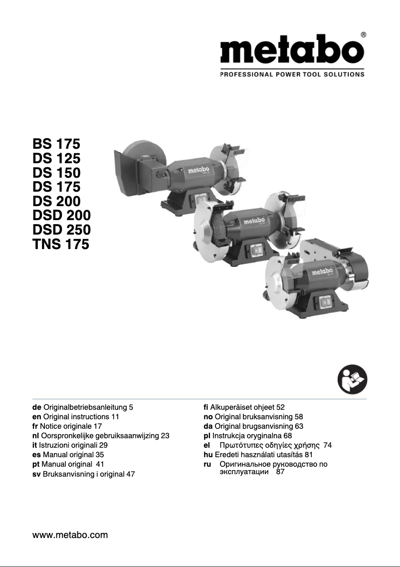 Page n°1 - Manuel utilisateur Metabo DS 150