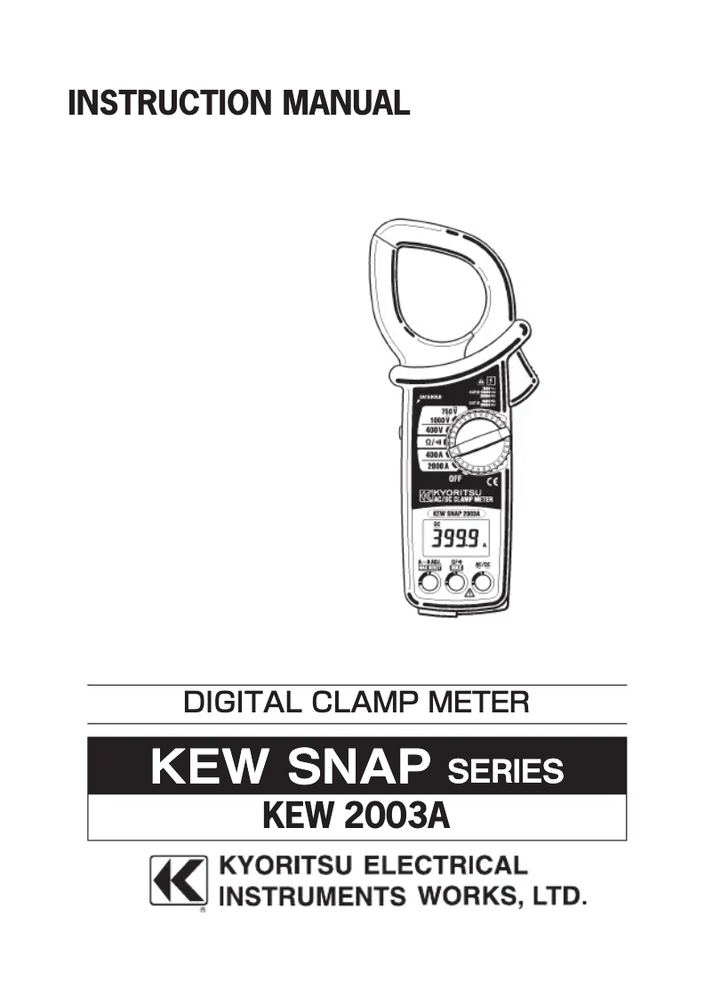 Página 1 del manual Manual de usuario Kyoritsu KEW 1011