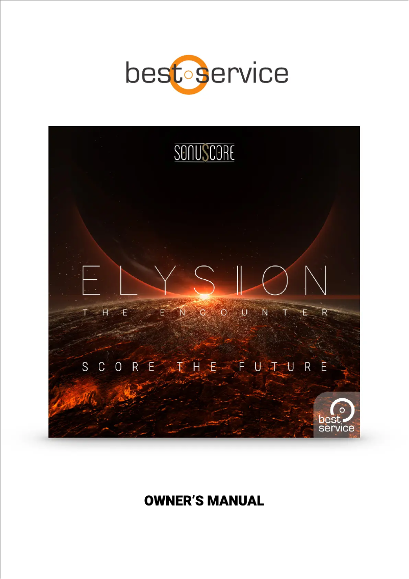 Page 1 de la notice Manuel utilisateur Best Service ELYSION 2