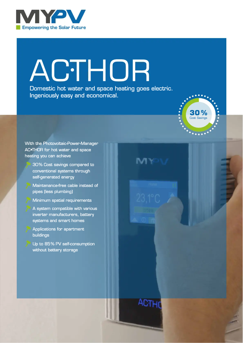 Page 1 de la notice Fiche technique My-PV AC-THOR
