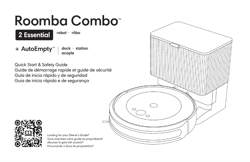 Page 1 de la notice Guide de démarrage rapide iRobot Roomba Combo 2 Essential