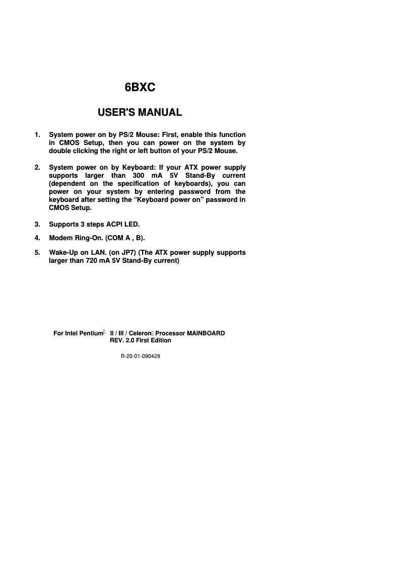 Page 1 de la notice Manuel utilisateur Gigabyte GA-6BXC