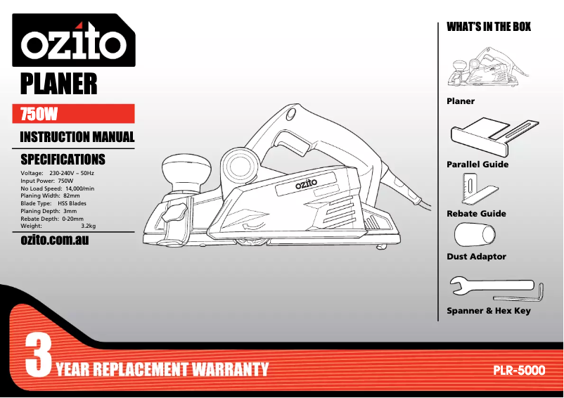 Image de la première page du manuel de l'appareil PLR-5000
