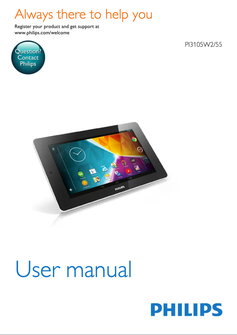 Image de la première page du manuel de l'appareil PI3105W2