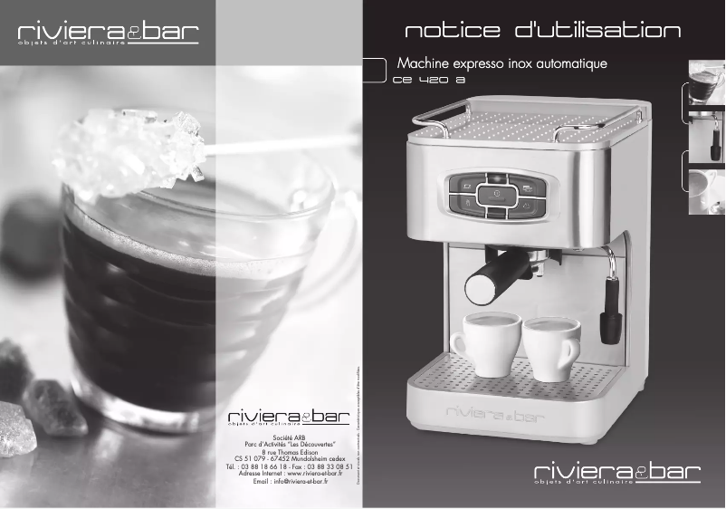 Page 1 de la notice Manuel utilisateur Riviera & Bar CE 420 A