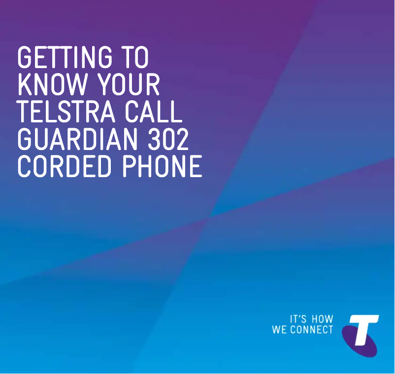 Página 1 del manual Manual de usuario Telstra Call Guardian 302